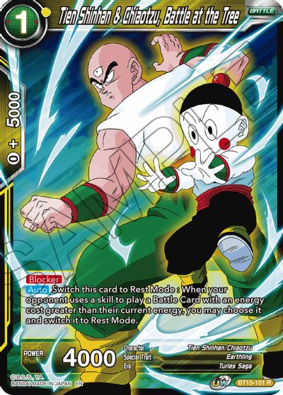 Tien Shinhan & Chiaotzu, Battle at the Tree (BT15-101) [Saiyan Showdown] | Dragon's Lair Comics and Fantasy Houston TX