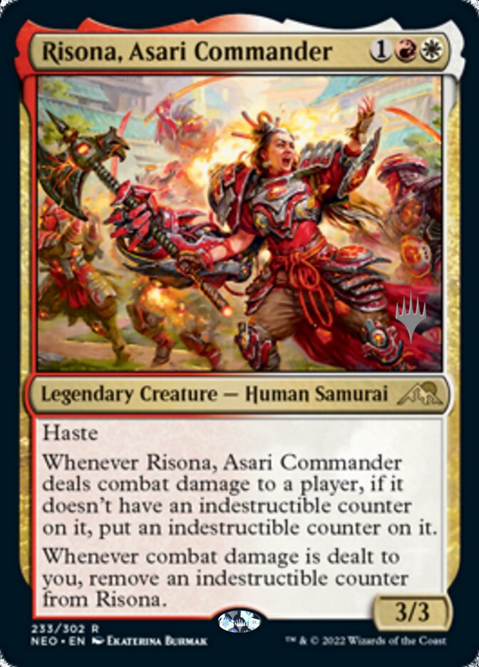 Risona, Asari Commander (Promo Pack) [Kamigawa: Neon Dynasty Promos] | Dragon's Lair Comics and Fantasy Houston TX