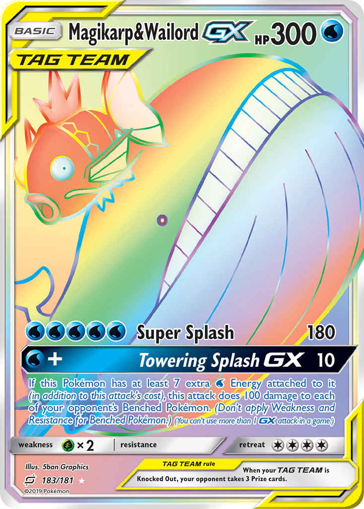 Magikarp & Wailord GX (183/181) [Sun & Moon: Team Up] | Dragon's Lair Comics and Fantasy Houston TX