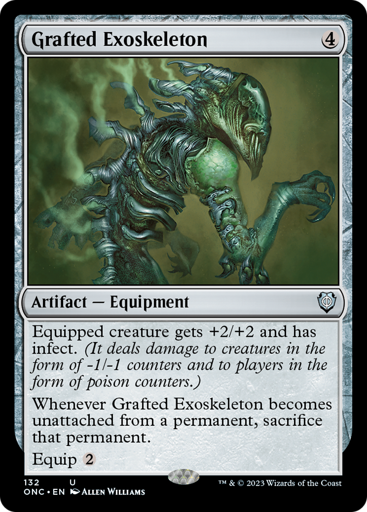 Grafted Exoskeleton [Phyrexia: All Will Be One Commander] | Dragon's Lair Comics and Fantasy Houston TX