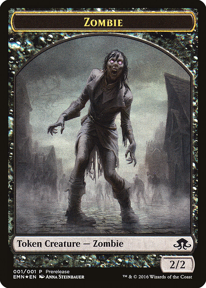 Zombie // Zombie Double-Sided Token [Eldritch Moon Prerelease Promos] | Dragon's Lair Comics and Fantasy Houston TX