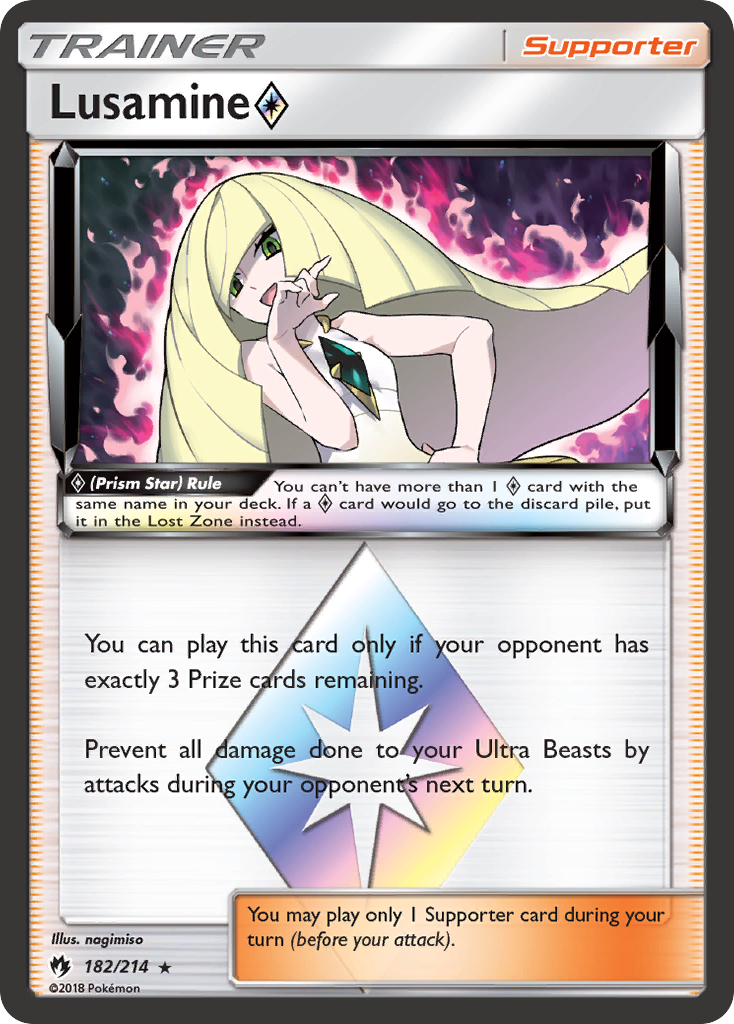 Lusamine (182/214) (Prism Star) [Sun & Moon: Lost Thunder] | Dragon's Lair Comics and Fantasy Houston TX