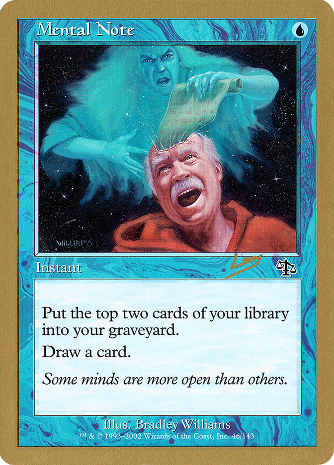 Mental Note (Raphael Levy) [World Championship Decks 2002] | Dragon's Lair Comics and Fantasy Houston TX