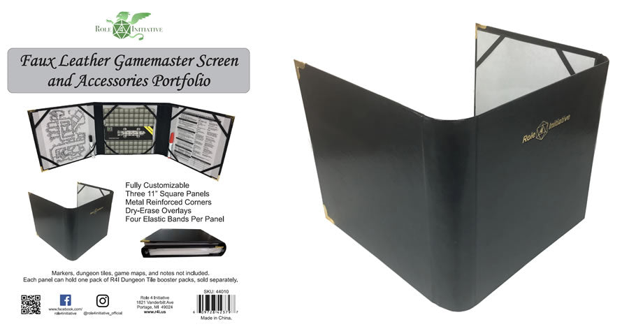 Faux Leather Gamemaster Screen and Accessories Portfolio | Dragon's Lair Comics and Fantasy Houston TX