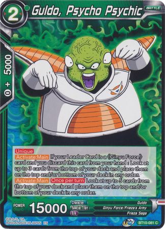 Guldo, Psycho Psychic (BT10-081) [Rise of the Unison Warrior] | Dragon's Lair Comics and Fantasy Houston TX