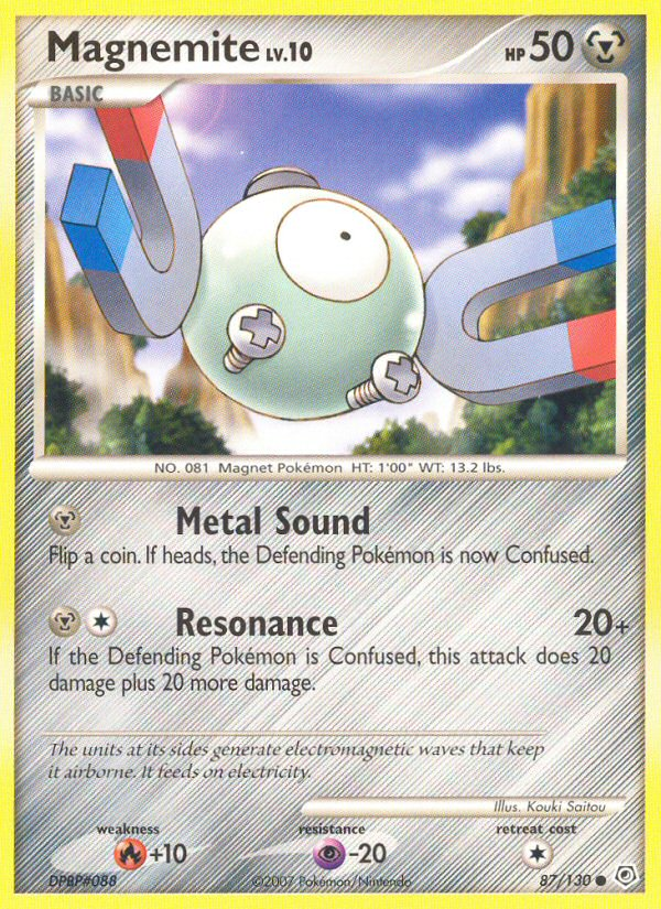 Magnemite (87/130) [Diamond & Pearl: Base Set] | Dragon's Lair Comics and Fantasy Houston TX