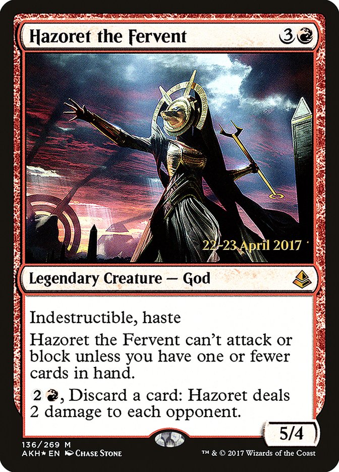 Hazoret the Fervent [Amonkhet Prerelease Promos] | Dragon's Lair Comics and Fantasy Houston TX