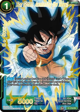 Son Goten, Awakening the Beast (Gold Stamped) (P-179) [Mythic Booster] | Dragon's Lair Comics and Fantasy Houston TX