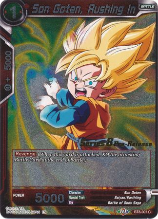 Son Goten, Rushing In (BT8-007_PR) [Malicious Machinations Prerelease Promos] | Dragon's Lair Comics and Fantasy Houston TX