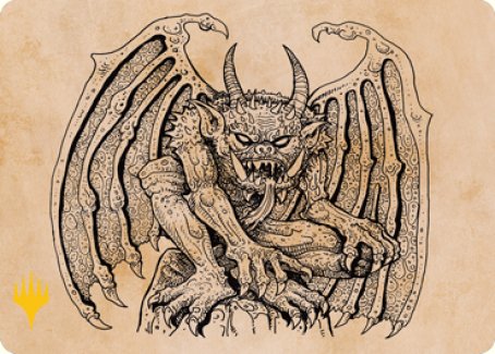 Cloister Gargoyle (Showcase) Art Card (Gold-Stamped Signature) [Dungeons & Dragons: Adventures in the Forgotten Realms Art Series] | Dragon's Lair Comics and Fantasy Houston TX