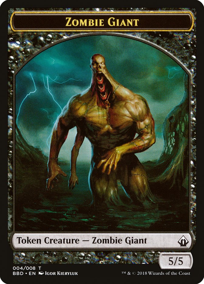 Zombie Giant Token [Battlebond Tokens] | Dragon's Lair Comics and Fantasy Houston TX