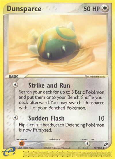 Dunsparce (60/100) [EX: Sandstorm] | Dragon's Lair Comics and Fantasy Houston TX