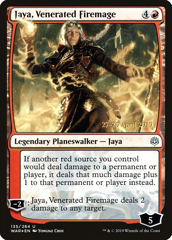 Jaya, Venerated Firemage [War of the Spark Prerelease Promos] | Dragon's Lair Comics and Fantasy Houston TX