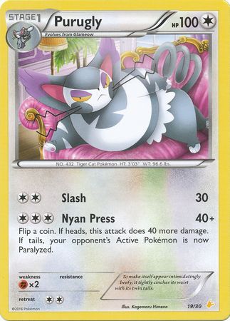 Purugly (19/30) [XY: Trainer Kit 3 - Pikachu Libre] | Dragon's Lair Comics and Fantasy Houston TX