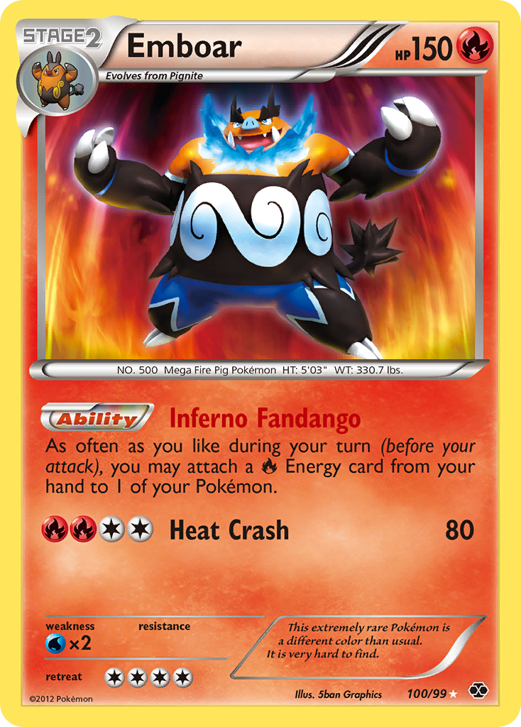 Emboar (100/99) [Black & White: Next Destinies] | Dragon's Lair Comics and Fantasy Houston TX