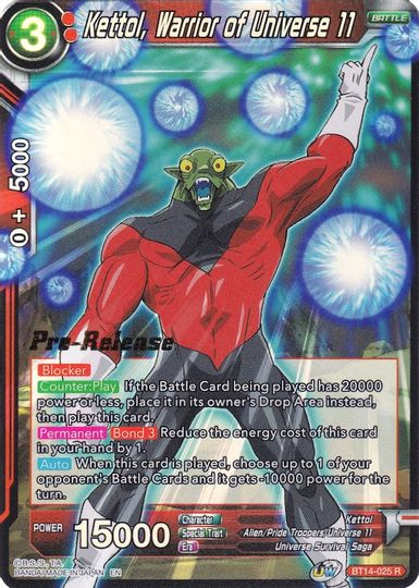 Kettol, Warrior of Universe 11 (BT14-025) [Cross Spirits Prerelease Promos] | Dragon's Lair Comics and Fantasy Houston TX