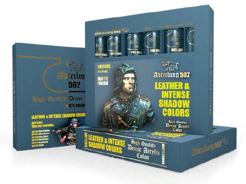 Abteilung 502: Leather and Intense Shadow Acrylic Colors Set | Dragon's Lair Comics and Fantasy Houston TX