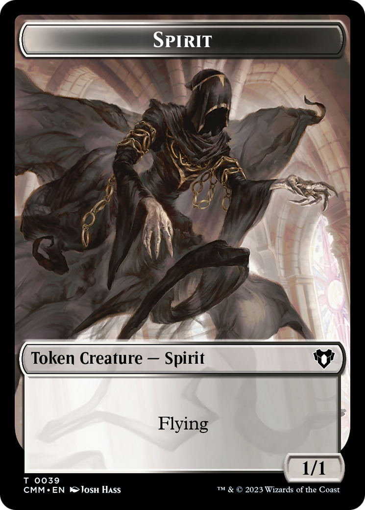 Spirit (0039) // Knight Double-Sided Token [Commander Masters Tokens] | Dragon's Lair Comics and Fantasy Houston TX