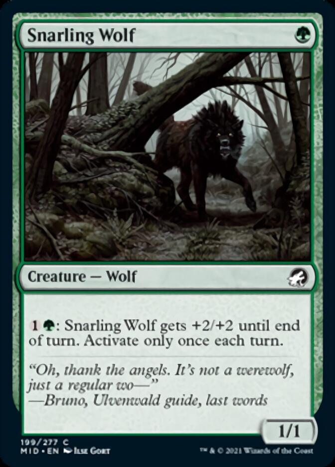 Snarling Wolf [Innistrad: Midnight Hunt] | Dragon's Lair Comics and Fantasy Houston TX