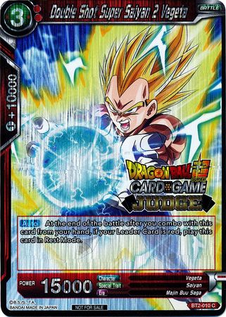 Double Shot Super Saiyan 2 Vegeta (BT2-010) [Judge Promotion Cards] | Dragon's Lair Comics and Fantasy Houston TX