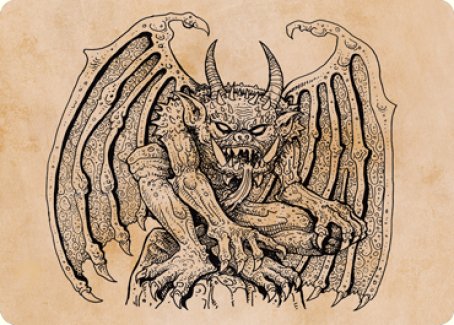 Cloister Gargoyle (Showcase) Art Card [Dungeons & Dragons: Adventures in the Forgotten Realms Art Series] | Dragon's Lair Comics and Fantasy Houston TX