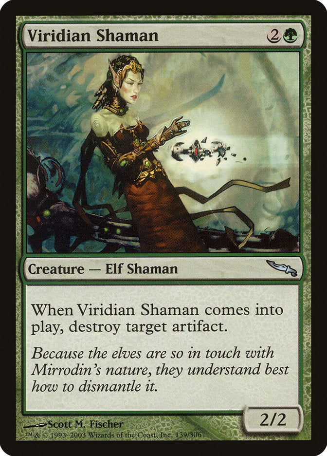 Viridian Shaman [Mirrodin] | Dragon's Lair Comics and Fantasy Houston TX