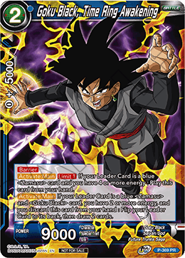 Goku Black, Time Ring Awakening (Unison Warrior Series Boost Tournament Pack Vol. 7) (P-369) [Tournament Promotion Cards] | Dragon's Lair Comics and Fantasy Houston TX