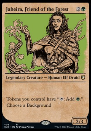 Jaheira, Friend of the Forest (Showcase) [Commander Legends: Battle for Baldur's Gate] | Dragon's Lair Comics and Fantasy Houston TX