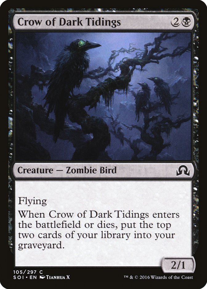 Crow of Dark Tidings [Shadows over Innistrad] | Dragon's Lair Comics and Fantasy Houston TX