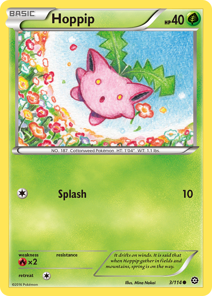 Hoppip (3/114) [XY: Steam Siege] | Dragon's Lair Comics and Fantasy Houston TX