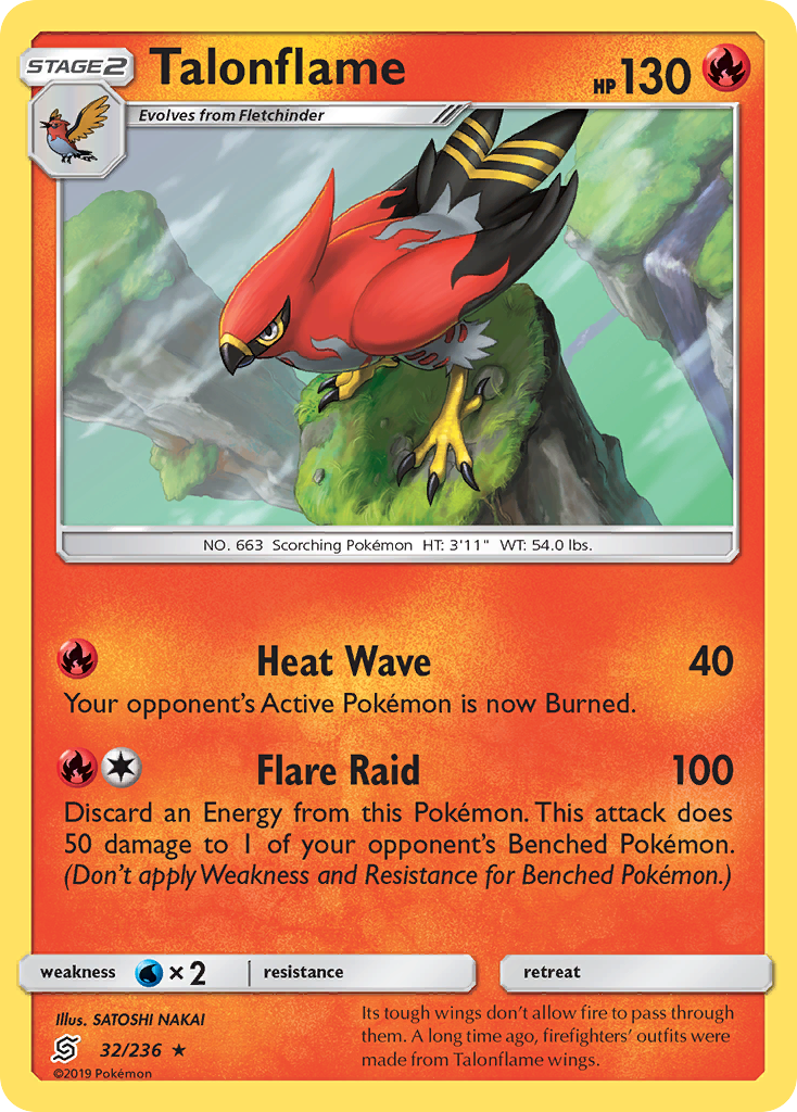 Talonflame (32/236) [Sun & Moon: Unified Minds] | Dragon's Lair Comics and Fantasy Houston TX