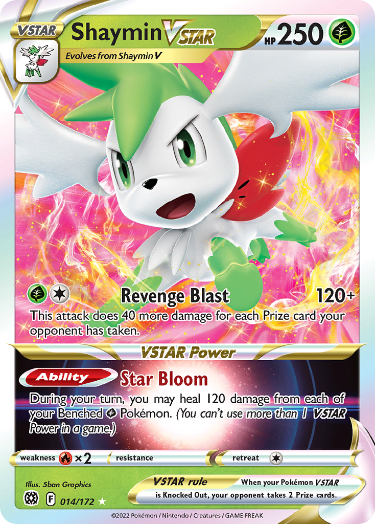 Shaymin VSTAR (014/172) (Jumbo Card) [Sword & Shield: Brilliant Stars] | Dragon's Lair Comics and Fantasy Houston TX