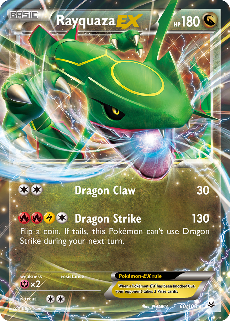 Rayquaza EX (60/108) [XY: Roaring Skies] | Dragon's Lair Comics and Fantasy Houston TX