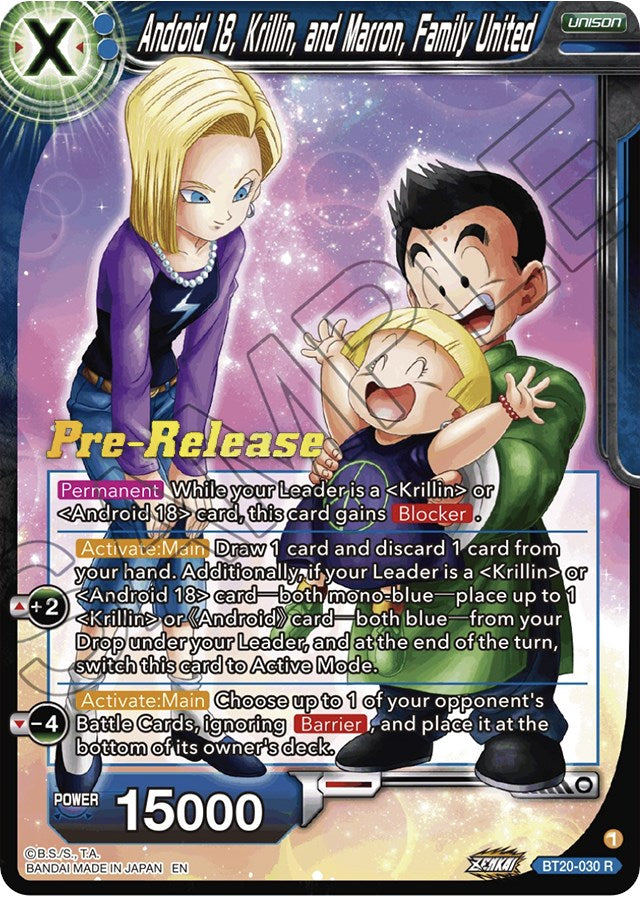 Android 18, Krillin, and Maron, Family United (BT20-030) [Power Absorbed Prerelease Promos] | Dragon's Lair Comics and Fantasy Houston TX