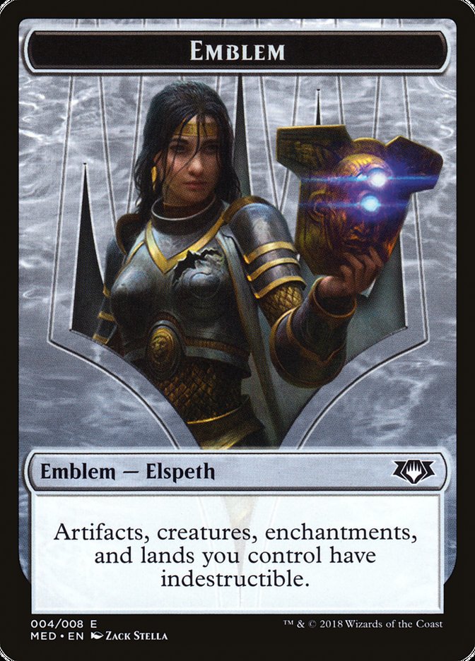 Elspeth, Knight-Errant Emblem [Mythic Edition Tokens] | Dragon's Lair Comics and Fantasy Houston TX