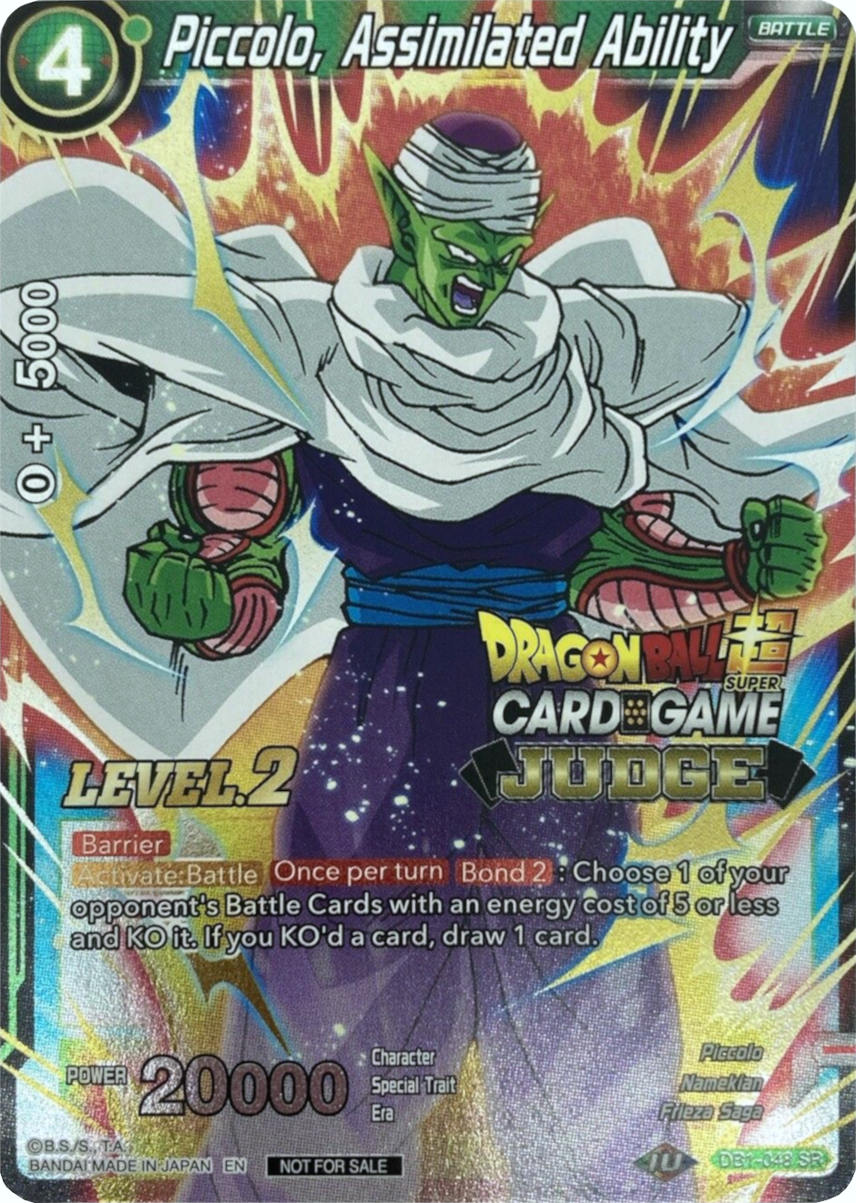 Piccolo, Assimilated Ability (Level 2) (DB1-048) [Judge Promotion Cards] | Dragon's Lair Comics and Fantasy Houston TX