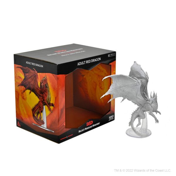 Wizkids Dungeons & Dragons Nolzur`s Marvelous Unpainted Miniatures: Adult Red Dragon | Dragon's Lair Comics and Fantasy Houston TX