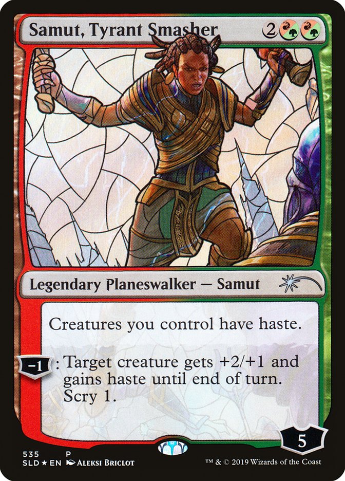 Samut, Tyrant Smasher (Stained Glass) [Secret Lair Drop Promos] | Dragon's Lair Comics and Fantasy Houston TX