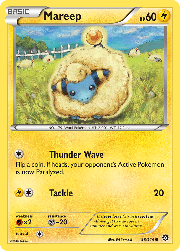 Mareep (38/114) [XY: Steam Siege] | Dragon's Lair Comics and Fantasy Houston TX