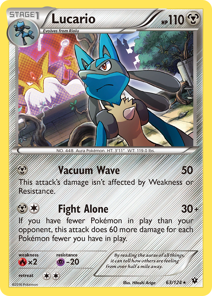 Lucario (63/124) (Cosmos Holo) [XY: Fates Collide] | Dragon's Lair Comics and Fantasy Houston TX