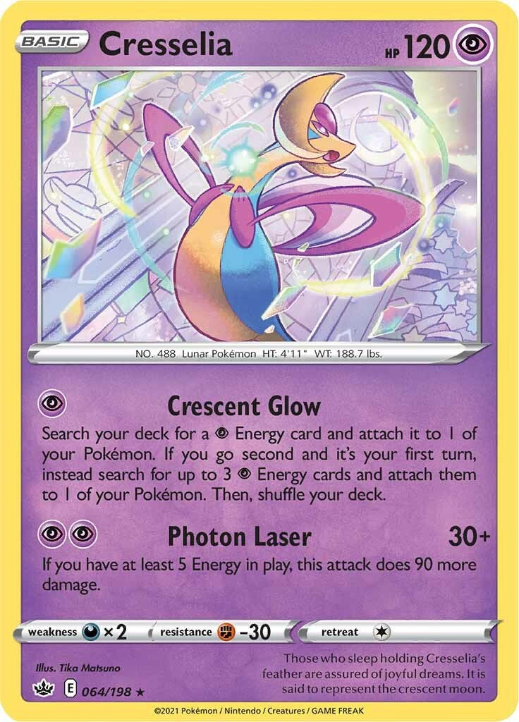 Cresselia (064/198) (Theme Deck Exclusive) [Sword & Shield: Chilling Reign] | Dragon's Lair Comics and Fantasy Houston TX