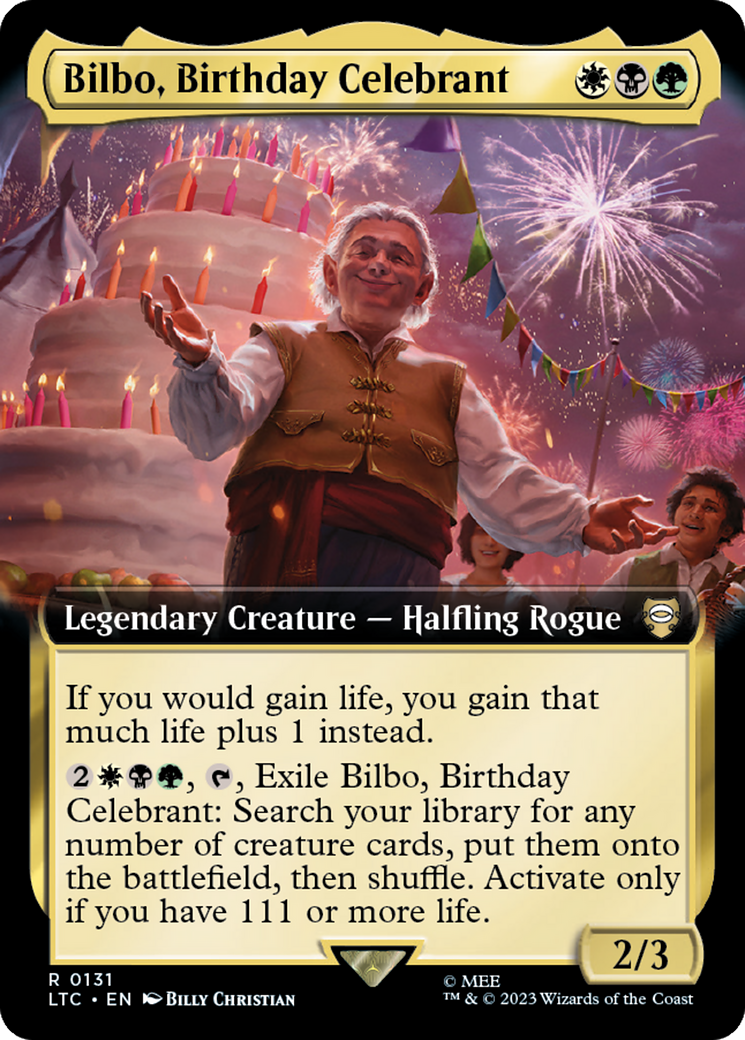 Bilbo, Birthday Celebrant (Extended Art) [The Lord of the Rings: Tales of Middle-Earth Commander] | Dragon's Lair Comics and Fantasy Houston TX