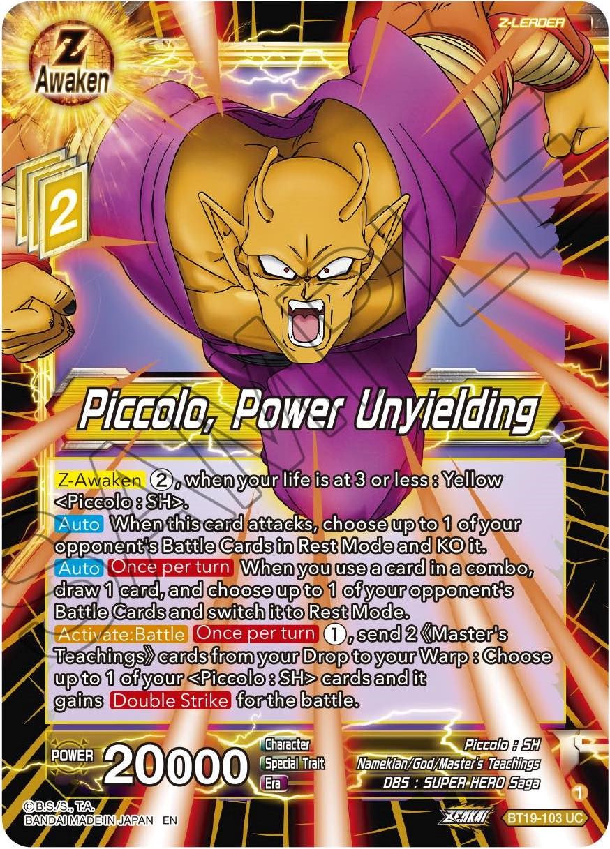 Piccolo, Power Unyielding (BT19-103) [Fighter's Ambition] | Dragon's Lair Comics and Fantasy Houston TX