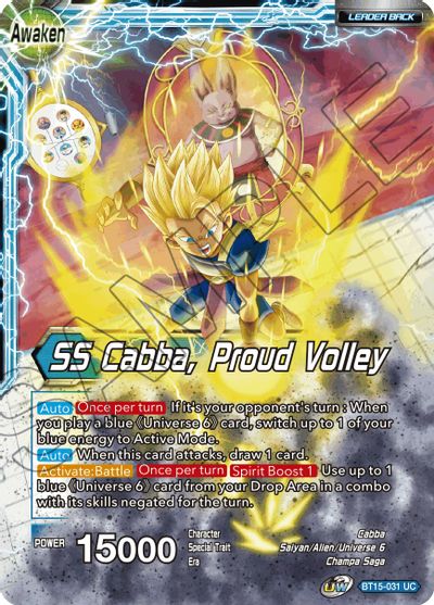 Cabba // SS Cabba, Proud Volley (BT15-031) [Saiyan Showdown] | Dragon's Lair Comics and Fantasy Houston TX