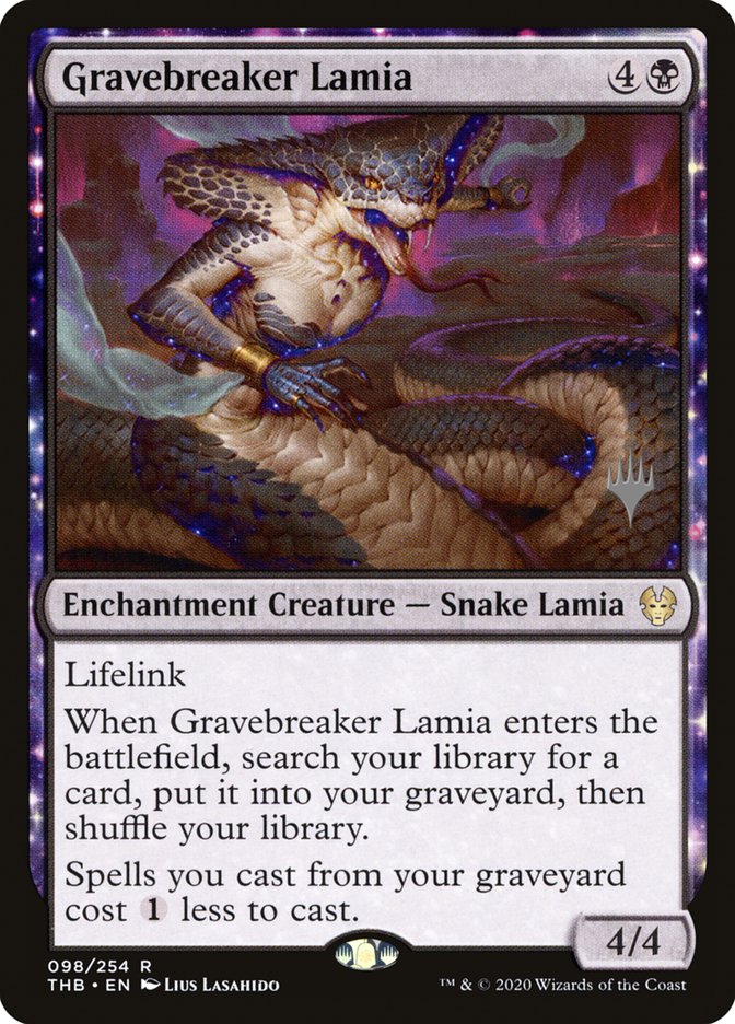 Gravebreaker Lamia (Promo Pack) [Theros Beyond Death Promos] | Dragon's Lair Comics and Fantasy Houston TX