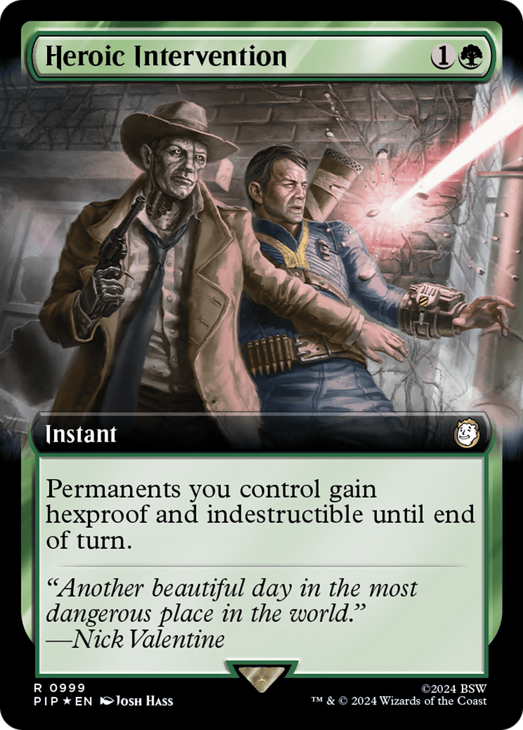 Heroic Intervention (Extended Art) (Surge Foil) [Fallout] | Dragon's Lair Comics and Fantasy Houston TX