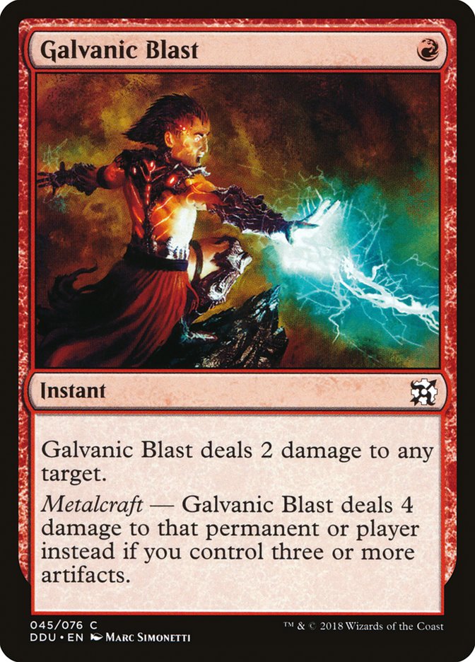 Galvanic Blast [Duel Decks: Elves vs. Inventors] | Dragon's Lair Comics and Fantasy Houston TX