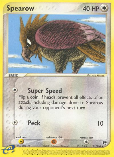 Spearow (81/100) [EX: Sandstorm] | Dragon's Lair Comics and Fantasy Houston TX