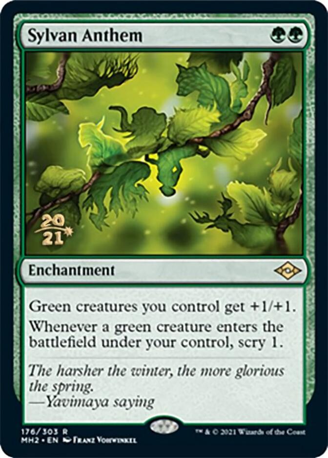 Sylvan Anthem [Modern Horizons 2 Prerelease Promos] | Dragon's Lair Comics and Fantasy Houston TX