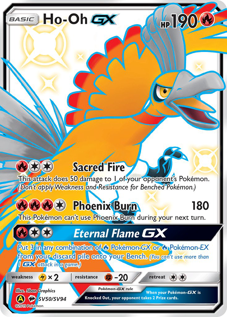 Ho-Oh GX (SV50/SV94) [Sun & Moon: Hidden Fates - Shiny Vault] | Dragon's Lair Comics and Fantasy Houston TX